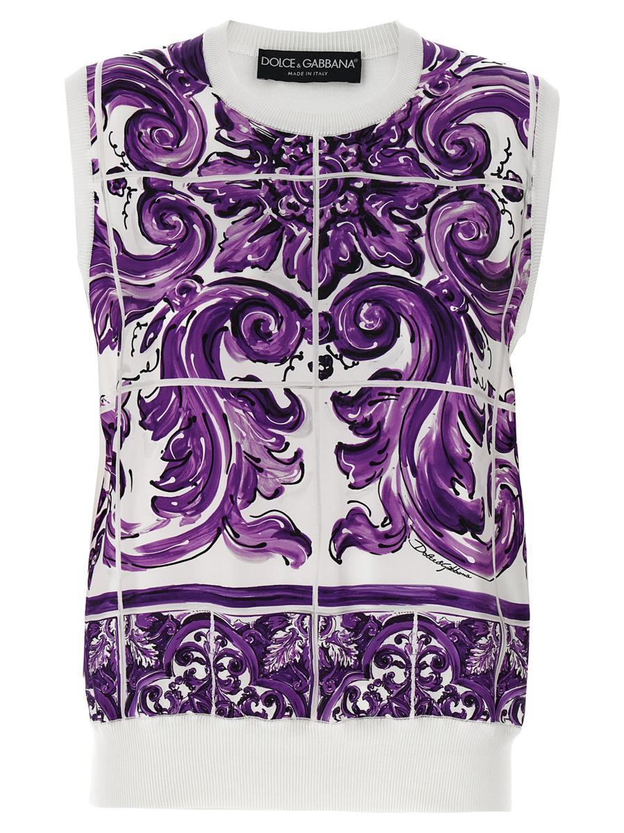 【関税＆送料込み】Dolce & Gabbana 'Maiolica' Printed Vest