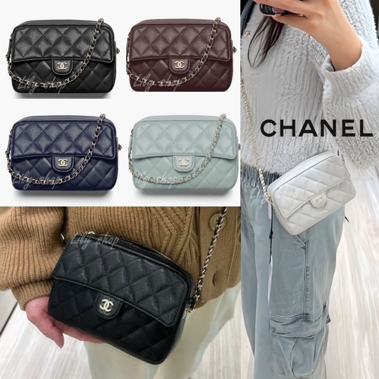 やわらかカラーで魅せる【CHANEL】チェーンクラッチ