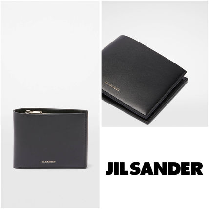 ★JIL SANDER★ ロゴプリント 二つ折り財布 ♪ブラック♪ ブラック(黒)系 Jil Sander(ジルサンダー) 折りたたみ財布