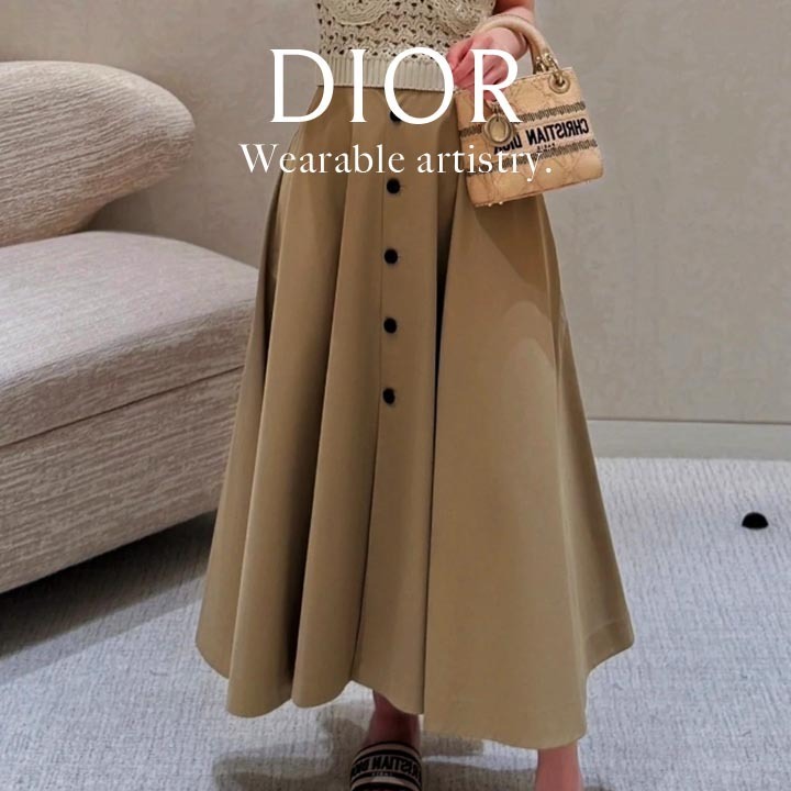 *大人可愛い*【DIOR】国内発送 Dioriviera ミディスカート