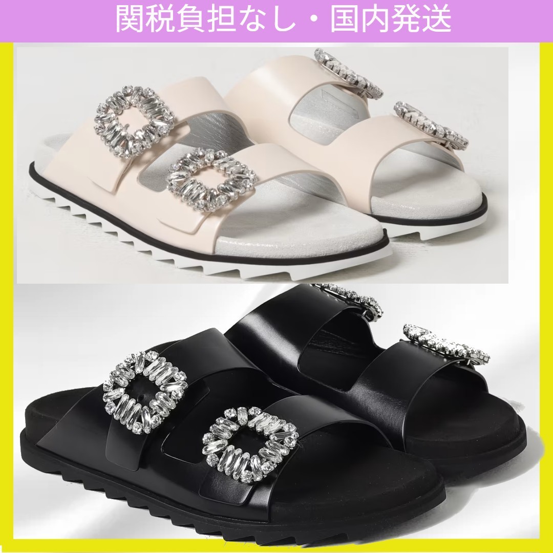 Roger Vivier ロジェ スライディー ヴィヴ レザー ミュール