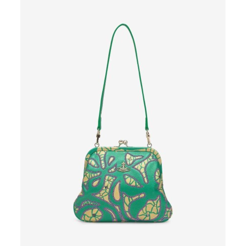 トートバッグ Vivienne Westwood Logo Clutch Green 4402009CL003BO103 440200