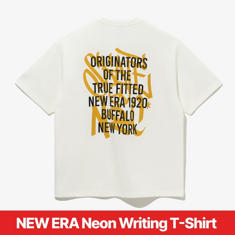 ★人気★NEW ERA★Neon Writing T-Shirt off white