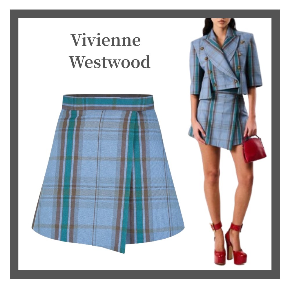 【Vivienne Westwood】タータンチェック柄 カットオフスカート