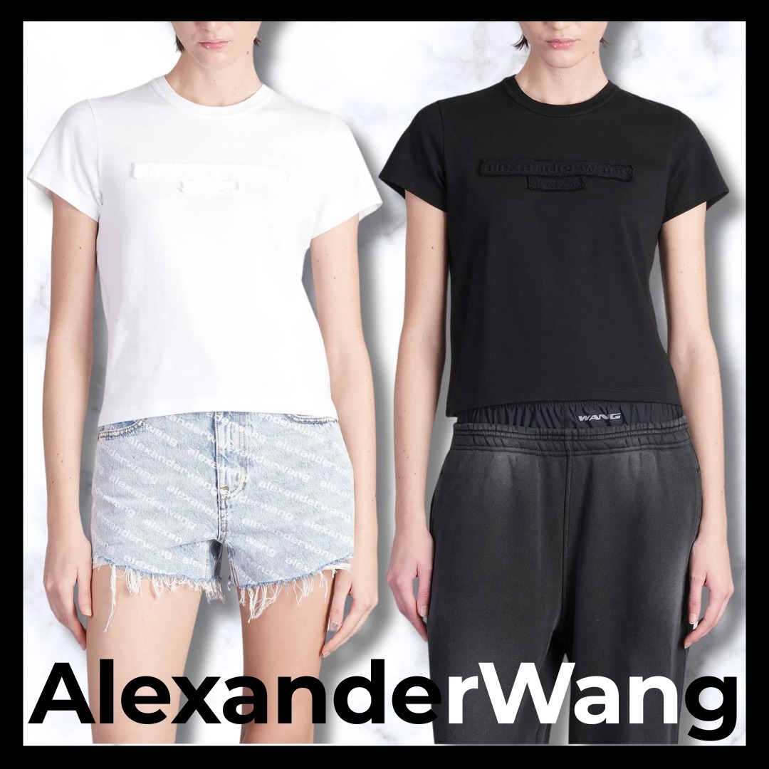 Alexander Wang■フロントロゴパッチ スリムフィット Tシャツ