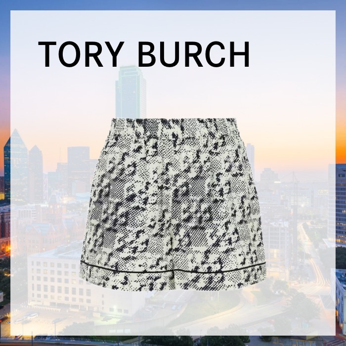 ショートパンツ Tory Burch Printed Silk Shorts