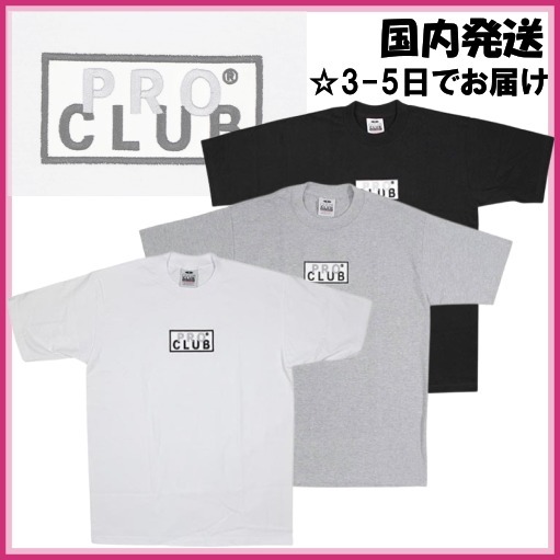 PRO CLUB ■プロクラブ ヘビーウエイト ロゴ刺繍 半袖