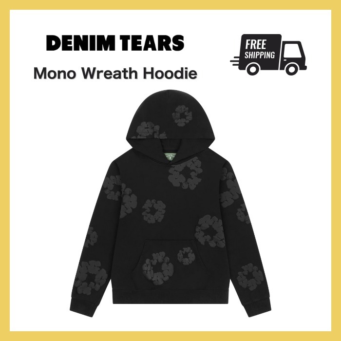 ☆有名人多数愛用☆【Denim Tears 】Mono Wreath Hoodie