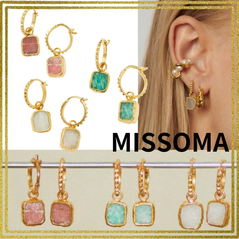 【MISSOMA】ミッソマ ミニピラミッドチャームフープピアス