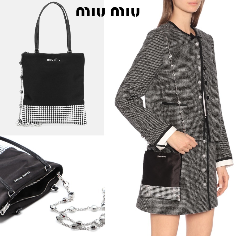 MIU MIU♦ クリスタル装飾のサテンバッグ