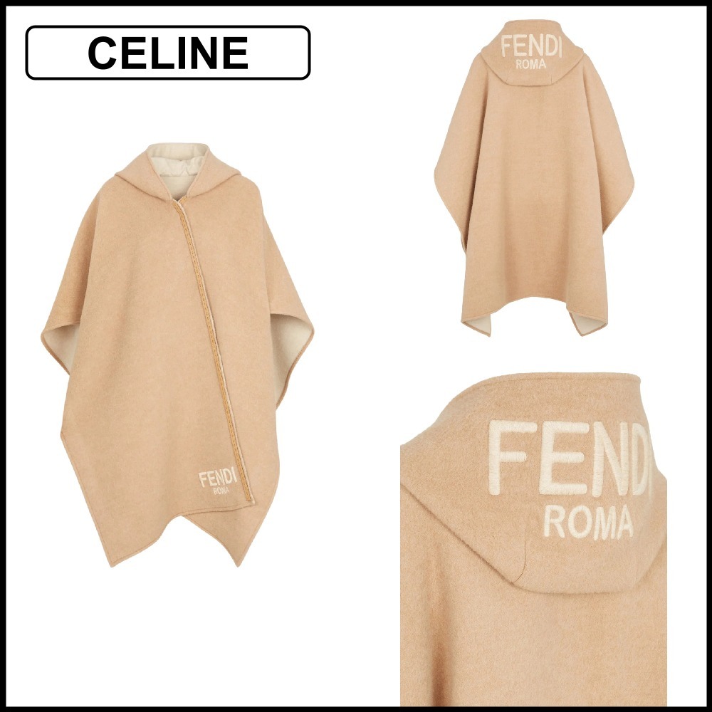 【FENDI】ロゴ刺繍ケープジャケット