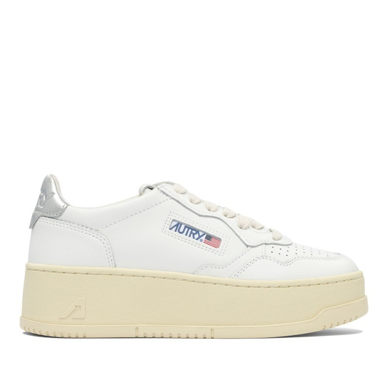 スニーカー AUTRY PLATFORM LOW WOM LEAT/LEAT WHT/SILVER (PTLW LL05)