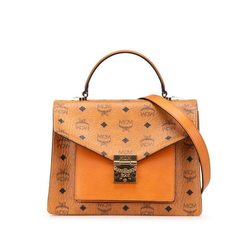 MCM ヴィセトス PVC レザー 2way ハンドバッグ