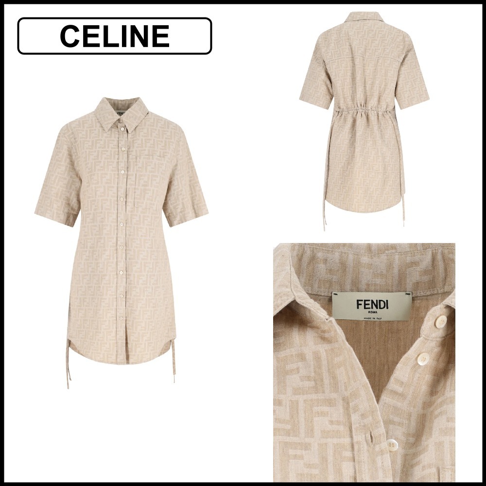 【FENDI】FF シャンブレー ミニドレス