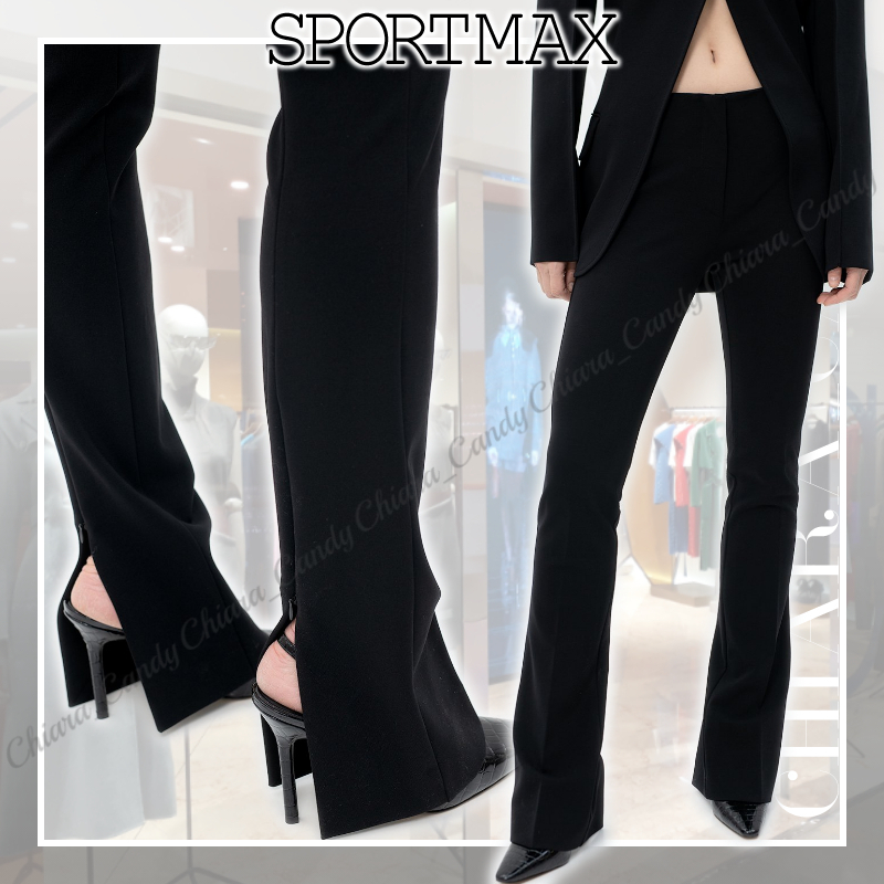 【25SS NEW】SPORTMAX_women / スリット入りスリムパンツ