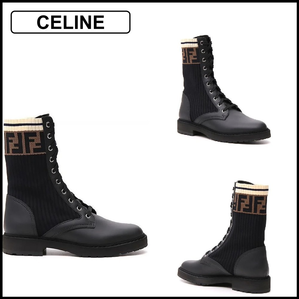 【FENDI】ロココ FF モチーフ コンバット ブーツ