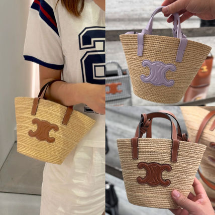 【完売必須！】セリーヌ かごバッグ パニエ ラフィア 25SS☆ ラフィア CELINE(セリーヌ) バッグ・カバン(レディース) - 海外