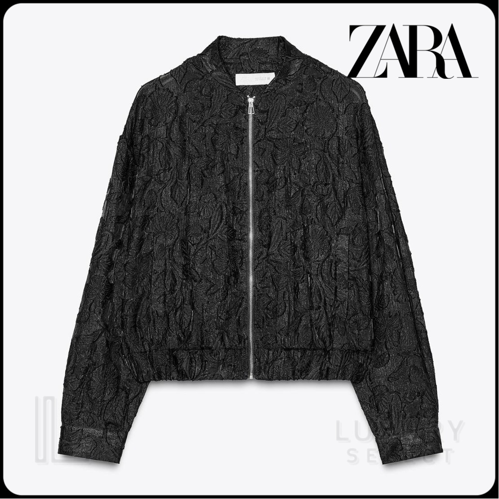 安心★関税込み★ZARA★ORGANZA BOMBER JACKET