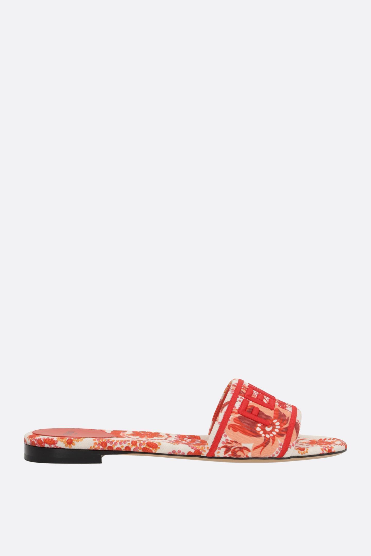 【関税&送料込】Fendi Sandalo Slide Fendi Sunshine In Canvas