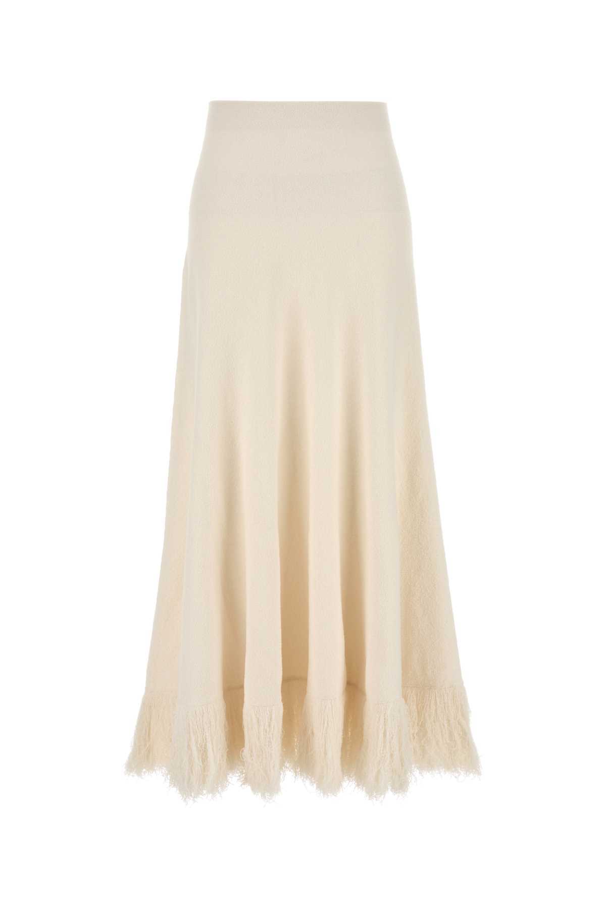 【関税&送料込】Bottega Veneta Ivory Boucle Skirt