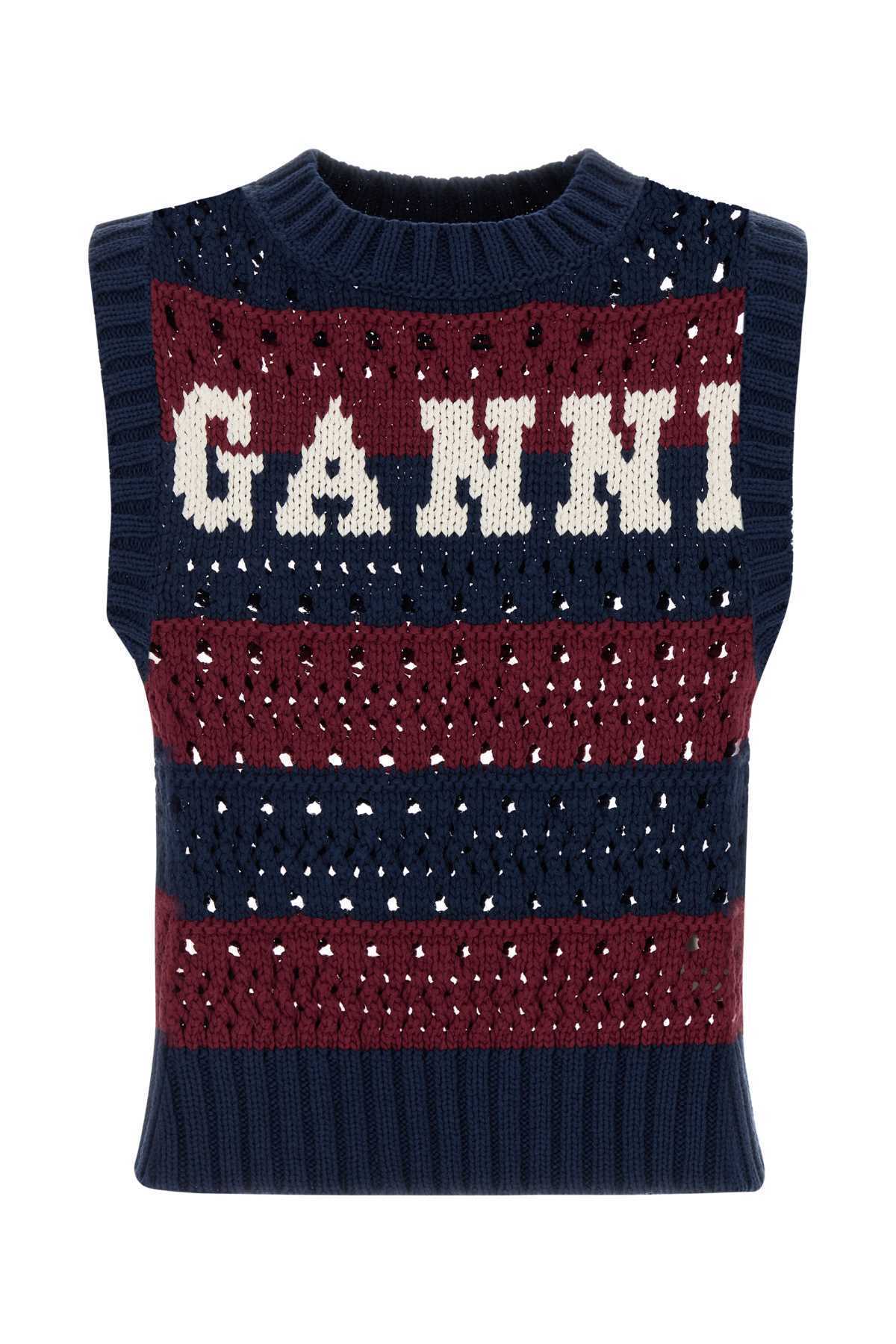 【関税&送料込】Ganni Embroidered Crochet Vest