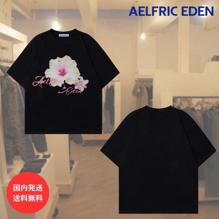 国内発送 【Aelfric Eden】 フラワープリントTシャツ