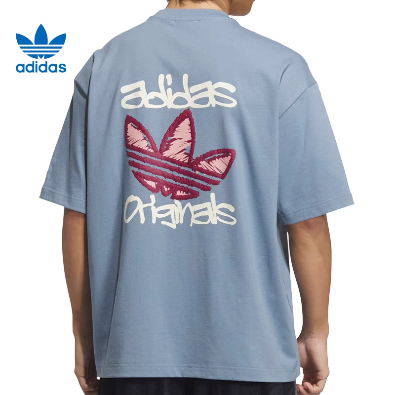 Tシャツ・カットソー adidas originals Trefoil Graphic TEE -blue-