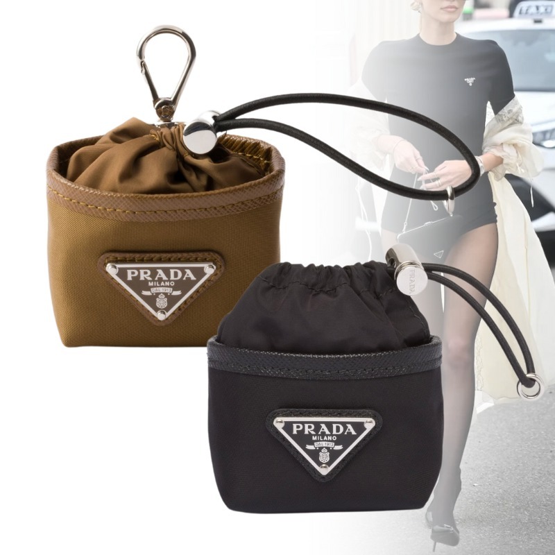 PRADA プラダ Re-Nylon ミニポーチ バッグチャーム キーリング付