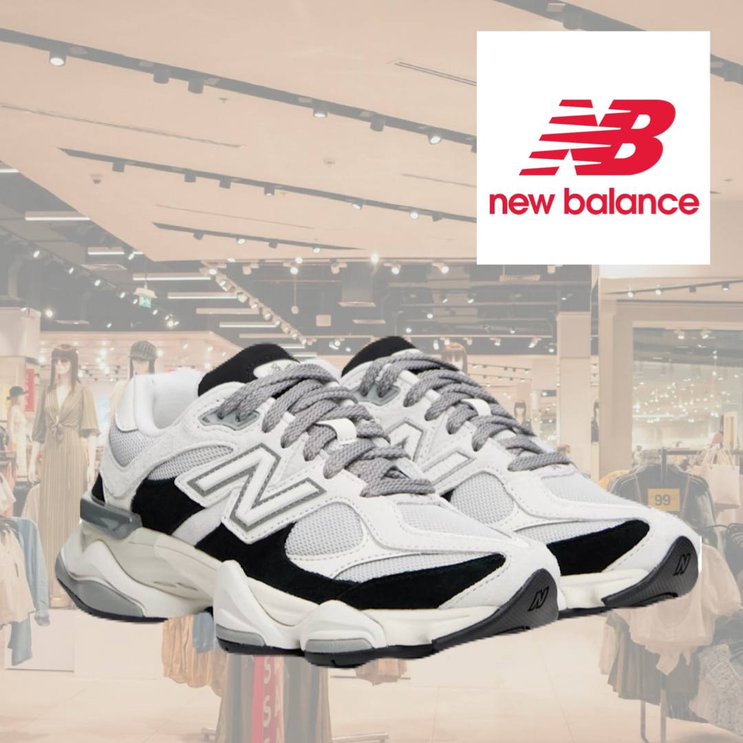 人気！NEW BALANCE オフホワイト＆ブラック 9060 スニーカー