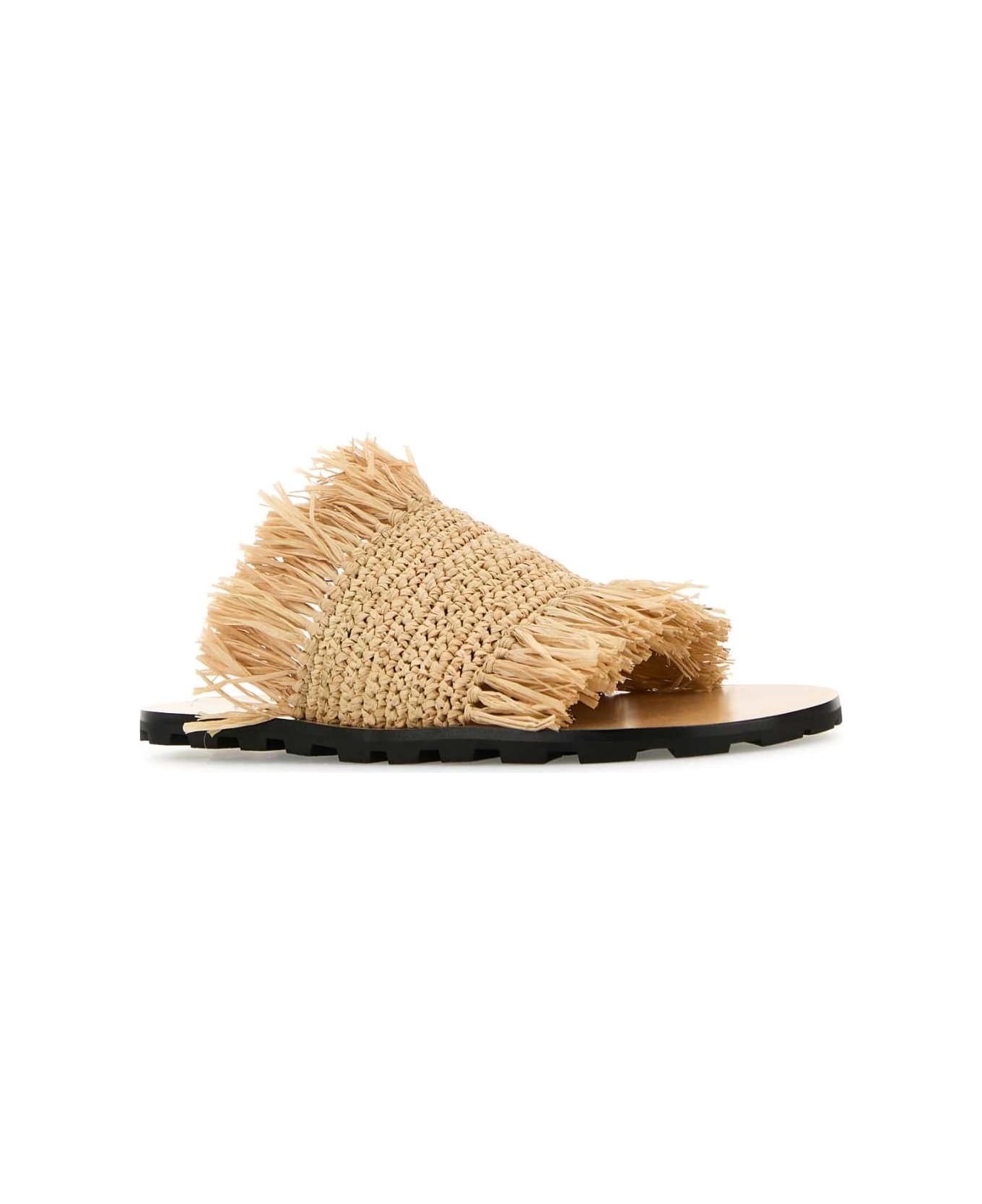 関税送料込★ Jil Sander ラフィアスリッパ