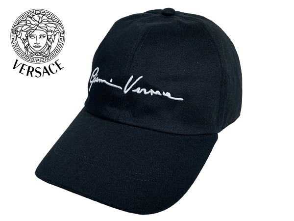 即納 ヴェルサーチェ VERSACE ロゴ入り ベースボールキャップ 58
