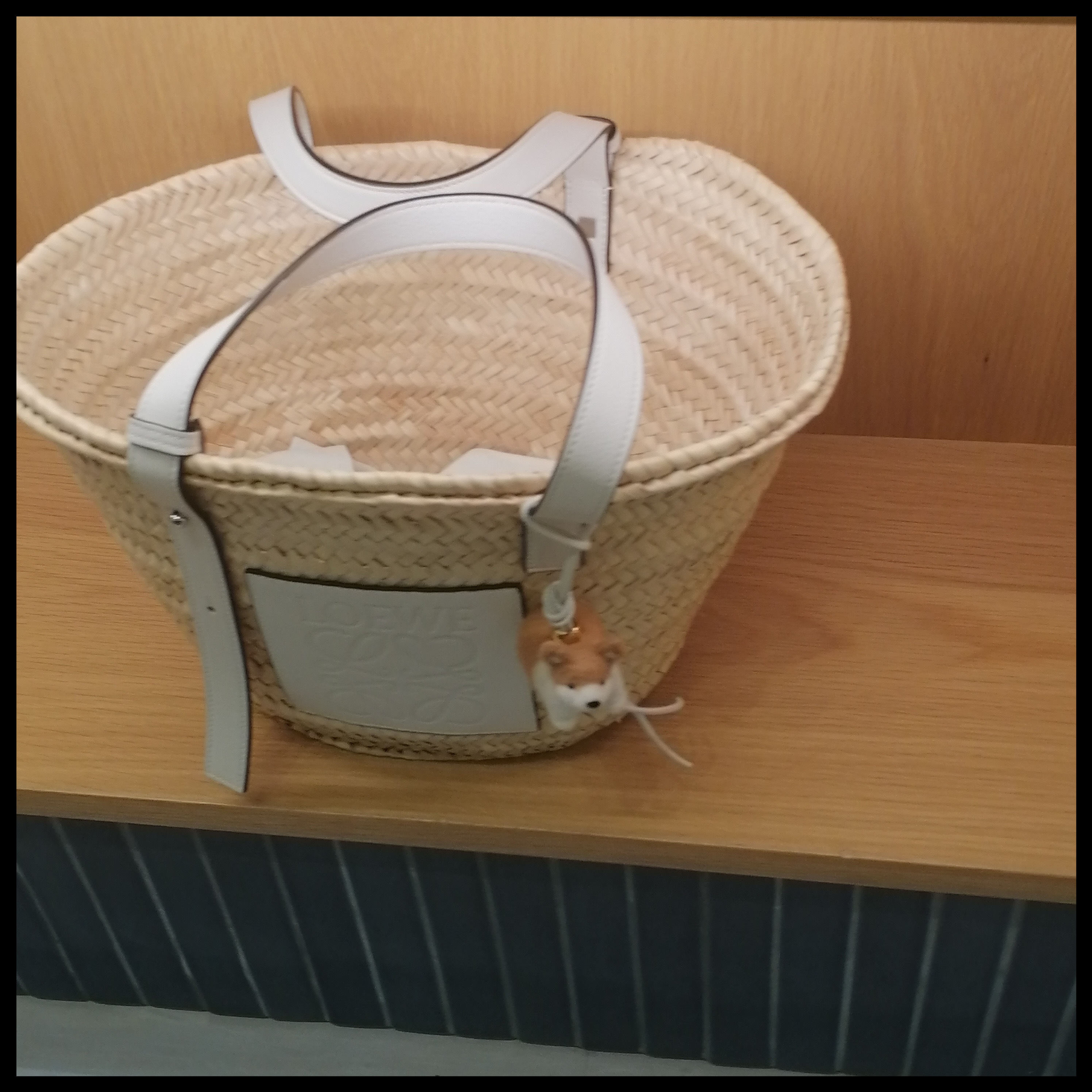 ◆LOEWE◆ バスケットバッグ（ヤシの葉&カーフ）