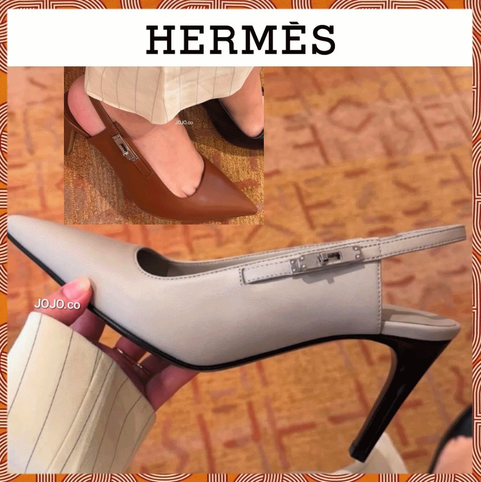 【美脚見え♡】HERMES スリングバック パンプス