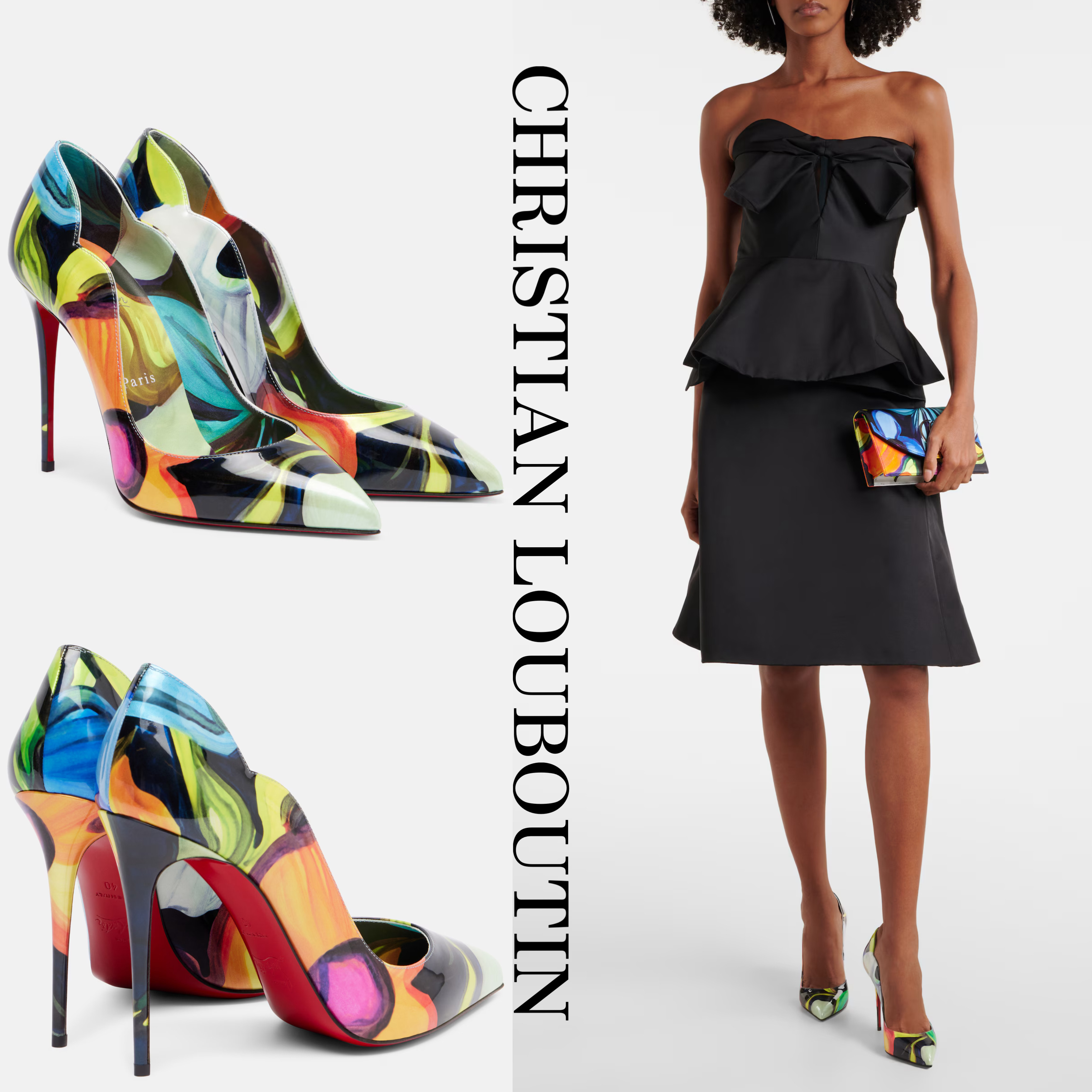 *Christian Louboutin* Hot Chick100 パテントレザーパンプス