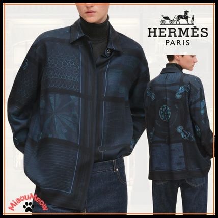 斜めについたポケットやレザーパッチがポイントHermes半袖シャツ ポケットが可愛い♪【HERMES】ポロシャツ レザーポケット付き