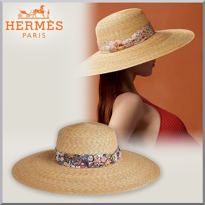 《花柄が可愛い♡》HERMES Eglantine Bloom バケットハット