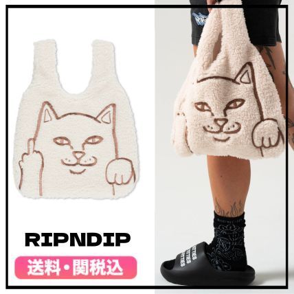 ★RIPNDIP★ Peeking Nermal Sherpa ふわふわトートバッグ