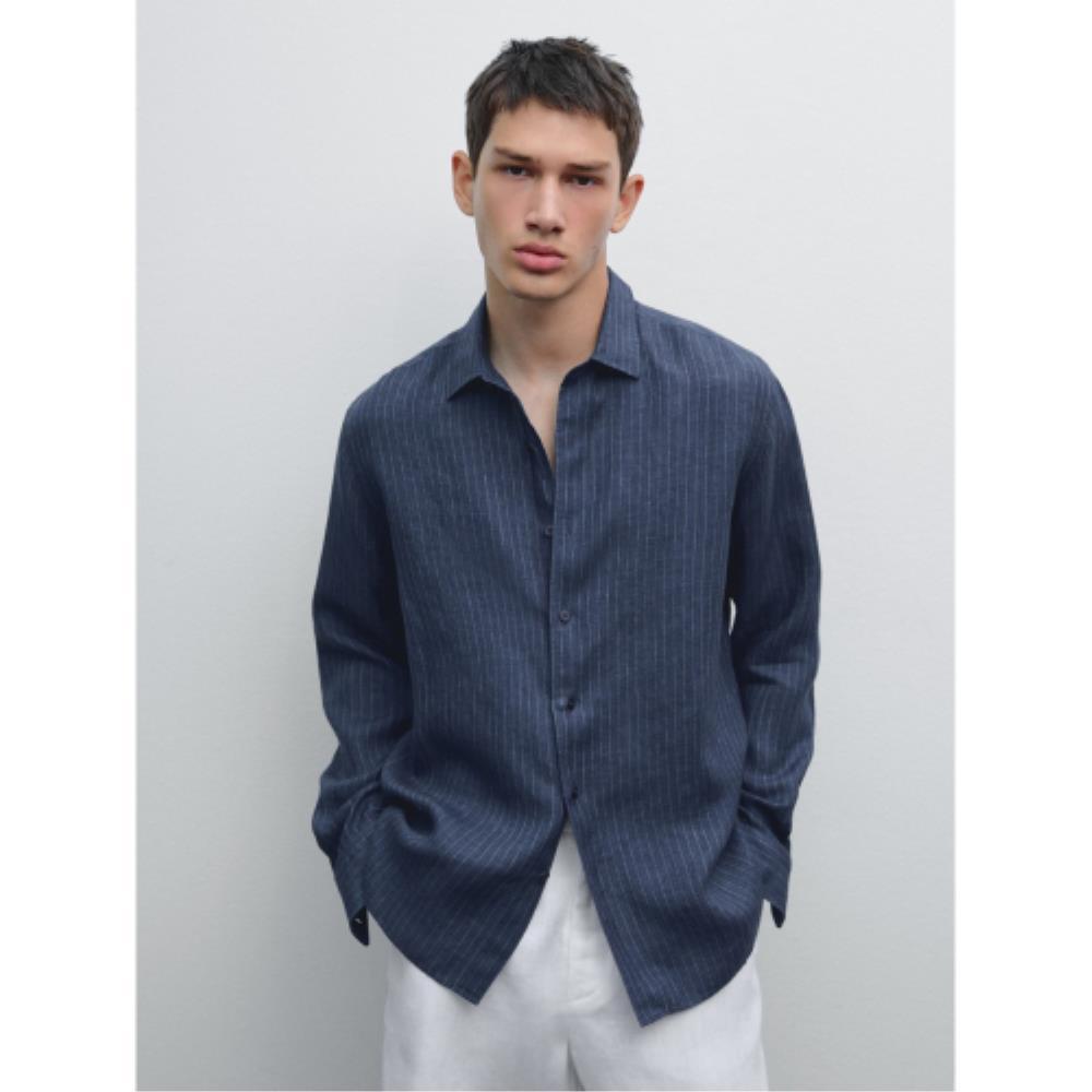 ★ Massimo Dutti★ Regular fit linen shirt 01702252430