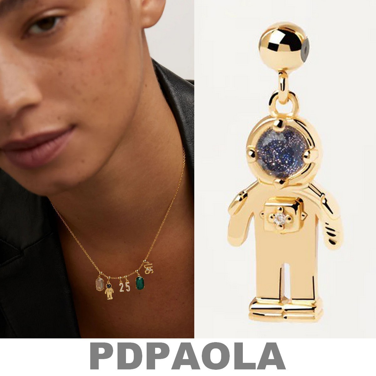 【SALE】限定◆PDPAOLA クォーツ付 ASTROネックレスチャーム◆