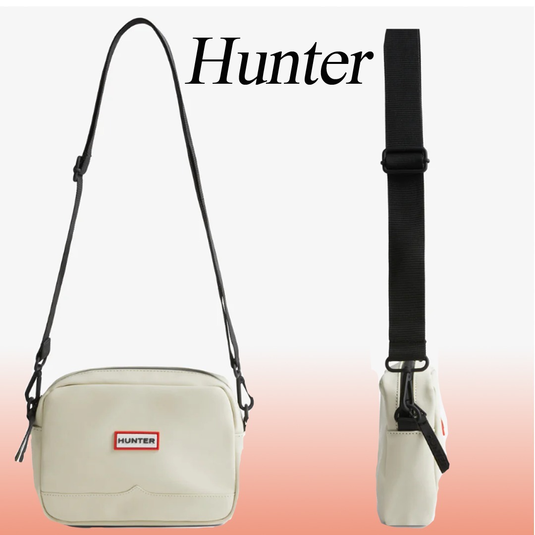 Hunter VERNY Downpour 防水 ショルダー バッグ ロゴ Gravel