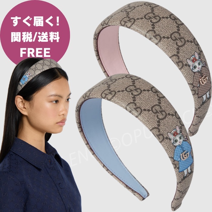 日本限定 GUCCI グッチ ヒグチユウコ コラボ GG 猫 ヘアバンド