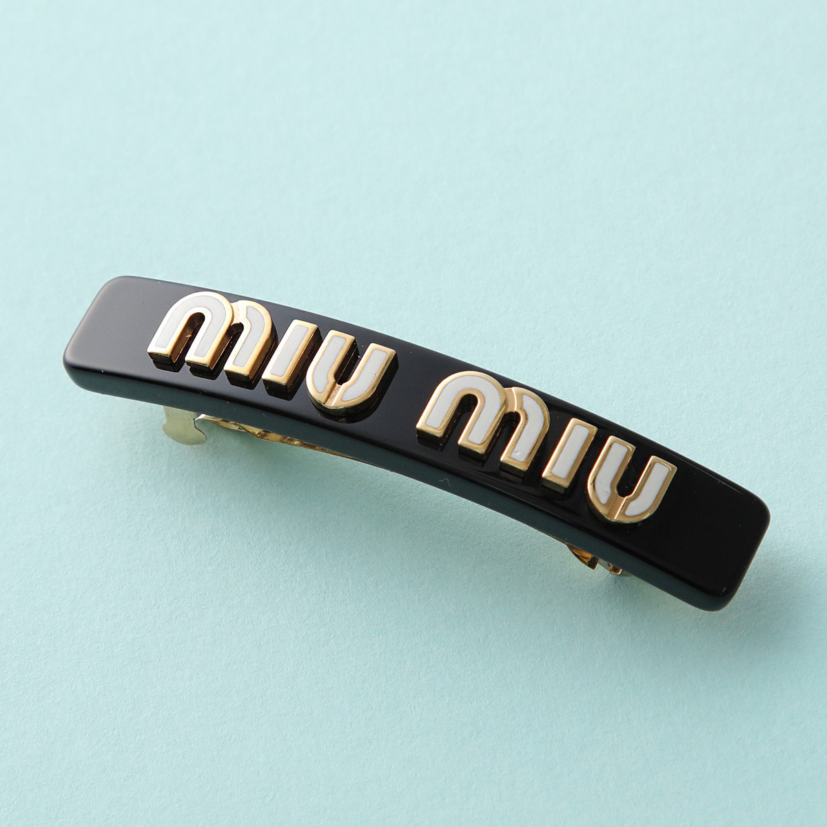 【中古】MIUMIU バレッタ 5IF114 2F72 ヘアクリップ