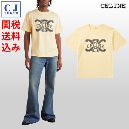 【CELINE】関税送料込 ロゴプリントコットンジャージーTシャツ