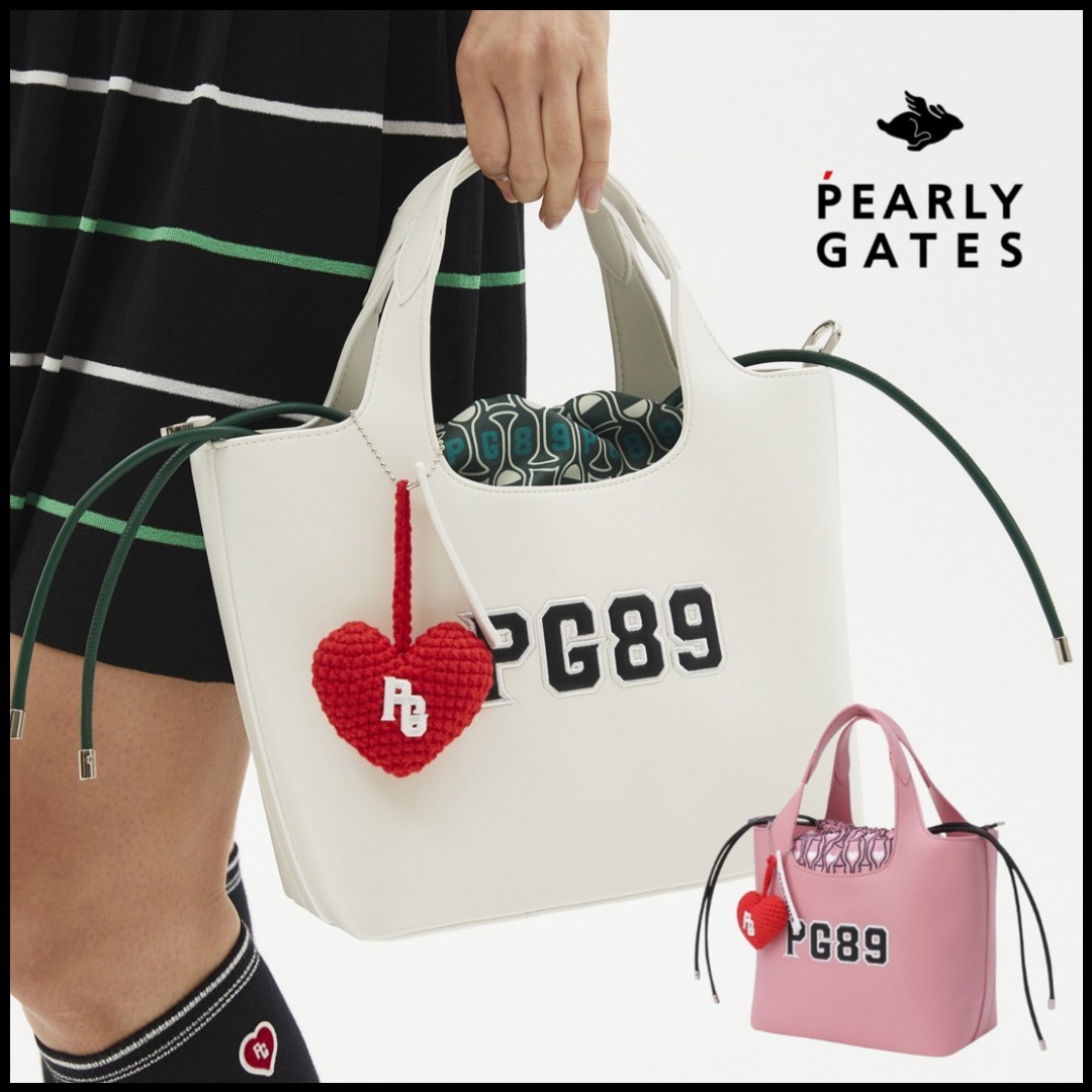 トートバッグ [PEARLY GATES] Embossed Logo Pattern Keyring Bucket Bag