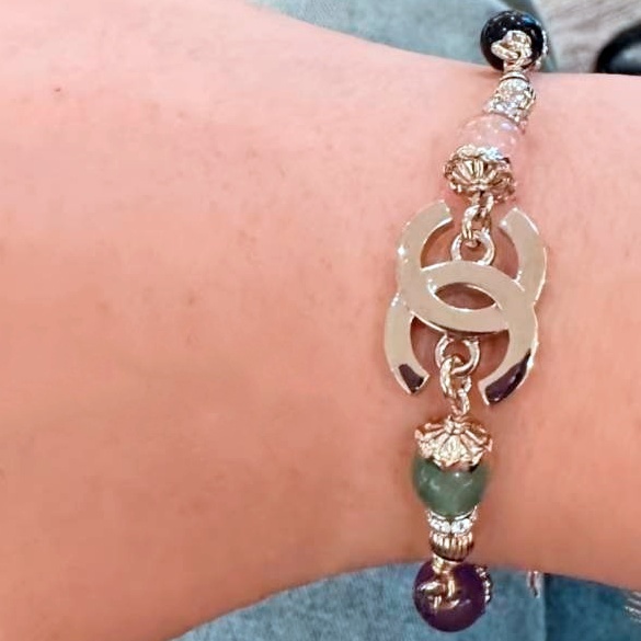 《かわいい♡カラーストーン×CC》CHANEL ブレスレット 25A