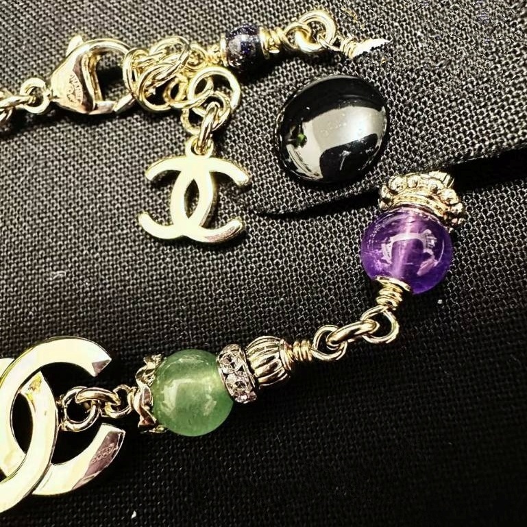 《かわいい♡カラーストーン×CC》CHANEL ブレスレット 25A