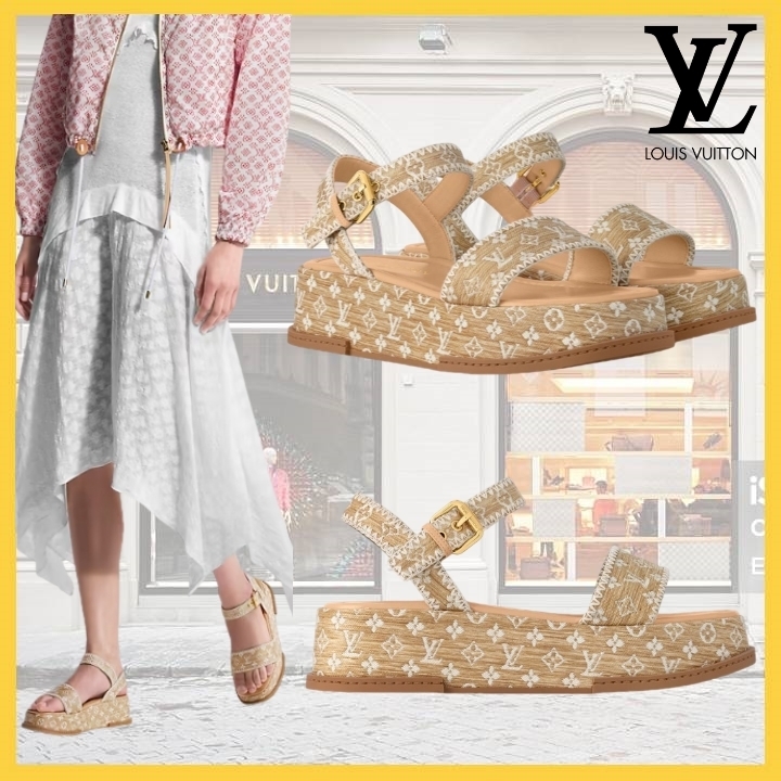 足元をお洒落に【Louis Vuitton】マヤプラットフォーム サンダル
