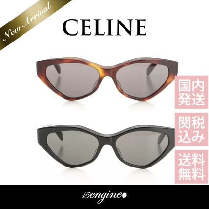 ハンサム♪◇Cat Eye サングラス◇CELINE CELINE EYEWEAR オーバーサイズ キャットアイ アセテート