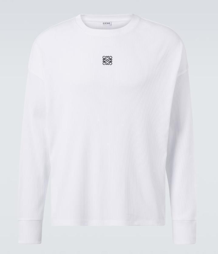 Loewe Anagram ribbed-knit cotton Tシャツ