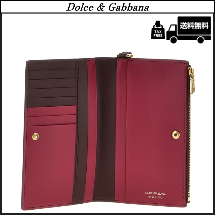 【Dolce & Gabbana】DGロゴ カーフスキン製 パスポートホルダー
